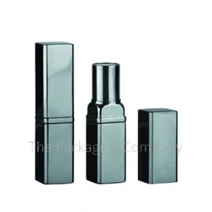 Square Aluminum Lipstick Tube; Custom Finish and Printing