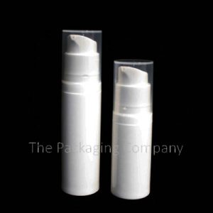 Airless Pump Bottles in two sizes; Custom Finish and Printing