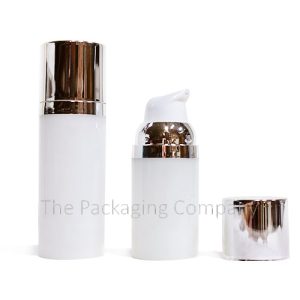 Polypropylene Airless Bottles with the capacities of 15 ml, 30 ml and 50 ml; Custom Finish and Printing