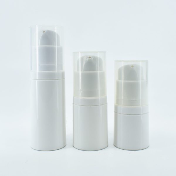 <b>Travel Size Airless Pump Bottle</b><br>5ml, 8ml, 10ml, 15ml<br>SKU: 144AB-GR105A