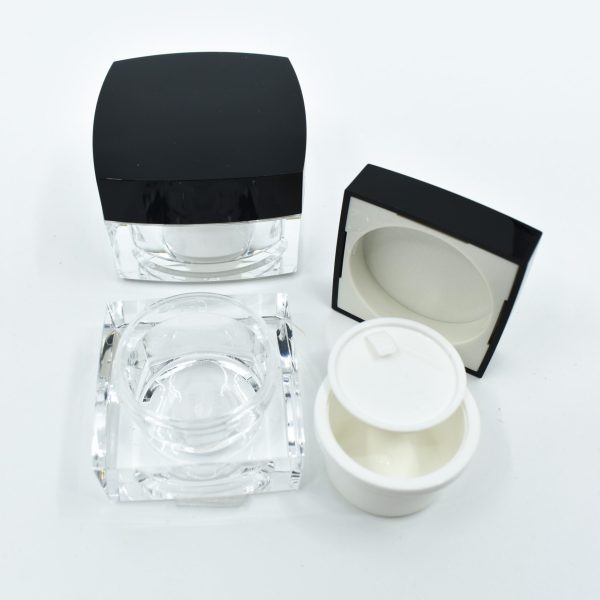 <b>Square Double Wall Jar</b><br><i>5ml, 10ml, 15ml, 30ml, 50ml</i><br>SKU: 144GR-705A - Image 2