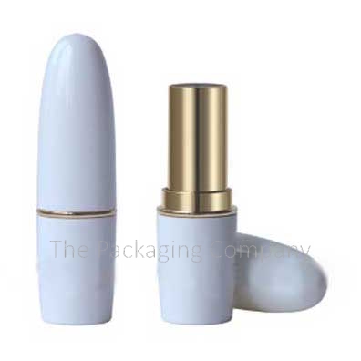 White Bullet Shaped Lipstick Tube Custom Printing and Color