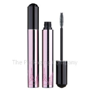 Mascara Container custom design with PMS color, finish, & printing (silkscreen, reversed oxidation)