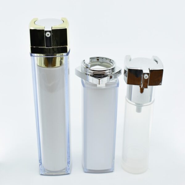 <b>Square Airless Pump Bottle, Double Walled</b><br>30ml, 50ml<br>SKU: 21AB-YH-LH - Image 3