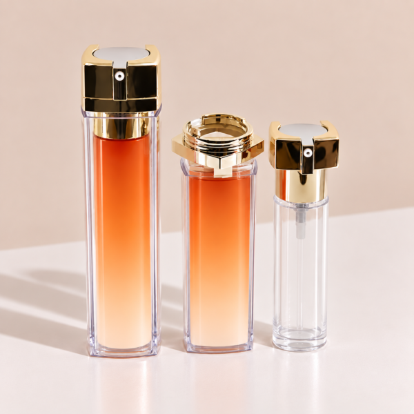 <b>Square Airless Pump Bottle, Double Walled</b><br>30ml, 50ml<br>SKU: 21AB-YH-LH - Image 3