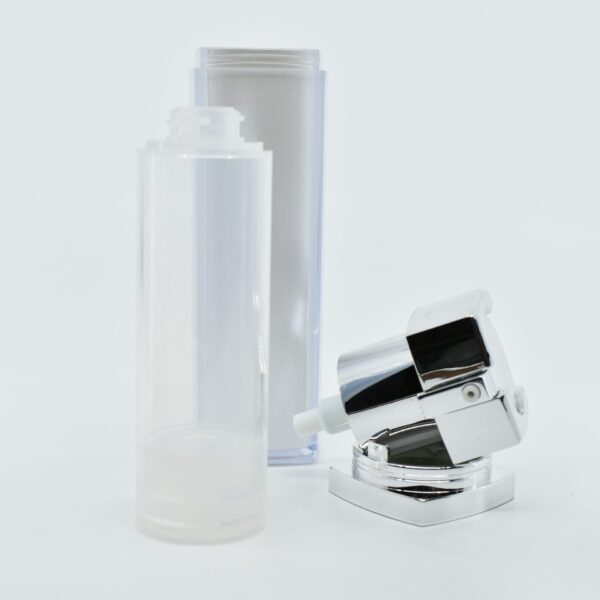 <b>Square Airless Pump Bottle, Double Walled</b><br>30ml, 50ml<br>SKU: 21AB-YH-LH - Image 2
