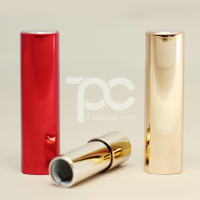 Red Aluminum Lipstick Tube next to Gold Aluminum Lipstick Tube.