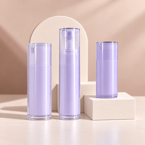 <b>Airless Pump Bottle, Slide Nozzle</b><br> 15ml, 30ml, 50ml <br>SKU: 612AB-RC