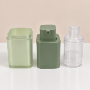 Square Airless Pump Bottle, Twist Up 15ml, 30ml, 40ml, 50ml SKU: 612AB-RJ