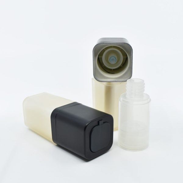 <b>Square Airless Pump Bottle, Twist Up</b><br> 15ml, 30ml, 40ml, 50ml <br>SKU: 612AB-RJ - Image 3