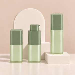 Square Airless Pump Bottle, Twist Up 15ml, 30ml, 40ml, 50ml SKU: 612AB-RJ