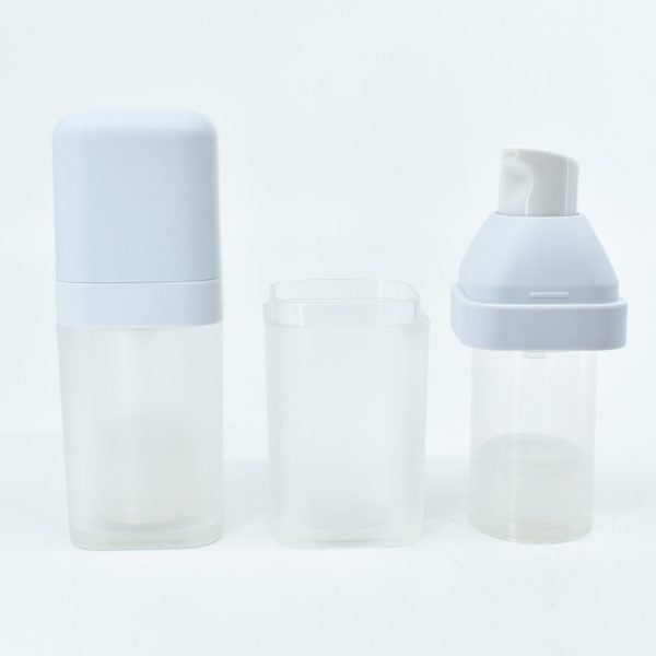 <b>Square Airless Pump Bottle</b><br> 15ml, 30ml, 50ml <br>SKU: 612AB-RK - Image 2