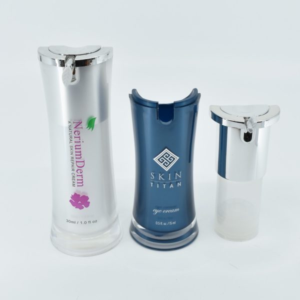 <b>Double Walled Airless Pump Bottle, Curved</b><br> 15ml, 30ml, 50ml, 100ml <br>SKU: 612AB-RL - Image 4