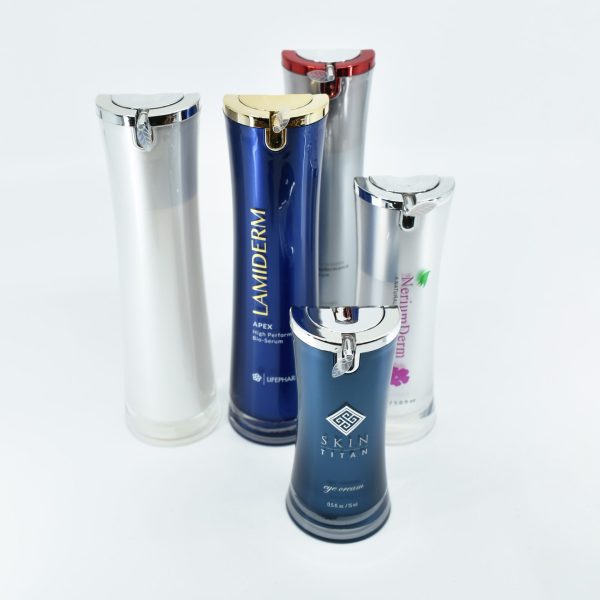 Double Walled Airless Pump Bottle Curved