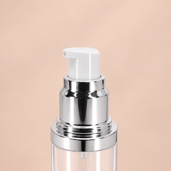 <b>Airless Pump Bottle, Aluminum Cap and Base</b><br> 15ml, 20ml, 25ml, 30ml, 40ml, 50ml, 60ml, 80ml,100ml, 120ml <br> SKU: 65AB-JY102F - Image 2