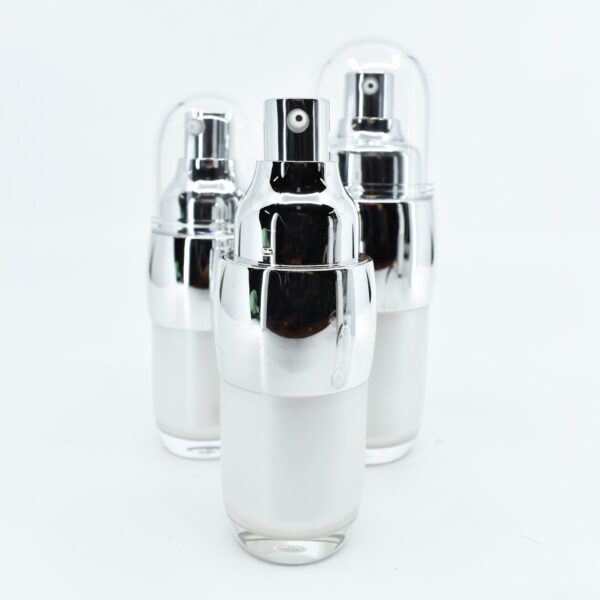 <b>Double Walled Airless Pump Bottle, Round</b><br> 15ml, 30ml, 50ml <br>SKU: 65AB-JY135-01 - Image 3