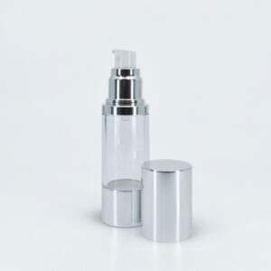Airless Pump Bottle, Aluminum Cap and Base 15ml, 20ml, 25ml, 30ml, 40ml, 50ml, 60ml, 80ml,100ml, 120ml 65AB-JY102F