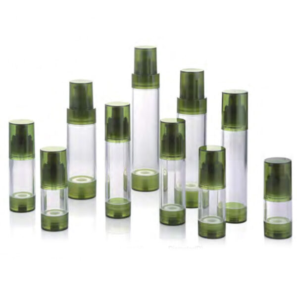 <b>Airless Pump Bottle, Round, Acrylic</b><br> 15ml, 30ml, 50ml, 60ml, 80ml, 100ml, 120ml <br>SKU: 65AB-JY102G/JY104F - Image 3