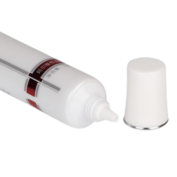 skincare squeeze tube with applicator tip, twist cap, custom cosmetic tube