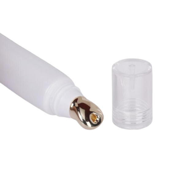 cosmetic tube for eye cream serum, custom skincare squeeze tube, twist cap, metal applicator tip for eye cream, metal applicator