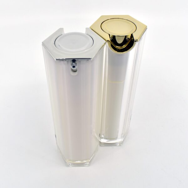 <b>Double Walled Airless Pump Bottle, Hexagon</b><br>30ml, 40ml<br>SKU: 265AB-JWT1017D - Image 6