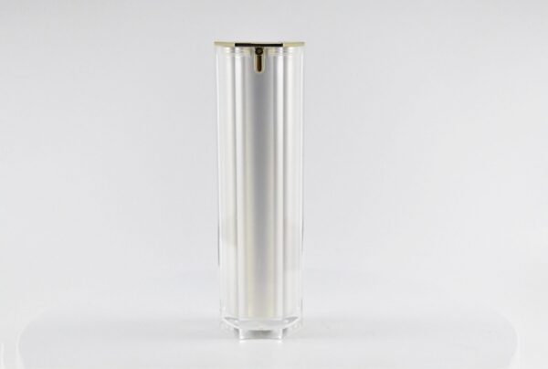 <b>Double Walled Airless Pump Bottle, Hexagon</b><br>30ml, 40ml<br>SKU: 265AB-JWT1017D - Image 2