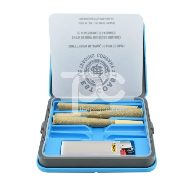 <b>Pre Roll Tin Case</b><br>Airtight | Eco-Friendly | Child-Resistant<br>L: 102mm x W: 98mm x H: 14mm<br>SKU: 711CR-V1 - Image 5