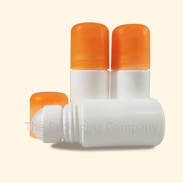 50 ml Orange Roll On Bottle; with Custom Printing and Design available