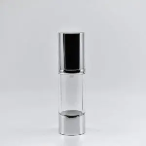 Airless Pump Bottle with Aluminum Cap 15ml, 20ml, 25ml, 30ml, 40ml, 50ml, 60ml SKU: 65AB-JY102C