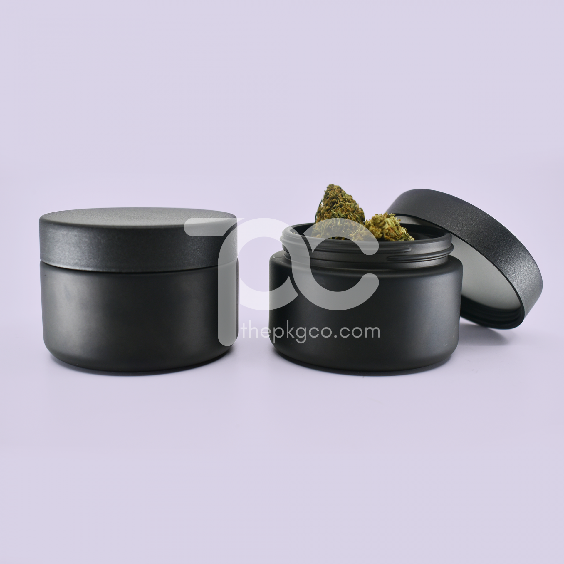 Glass Canisters with Matte Black Lids