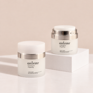 Skincare Airless Cream Jar with Refillable Cup SKU: 612AA-RG