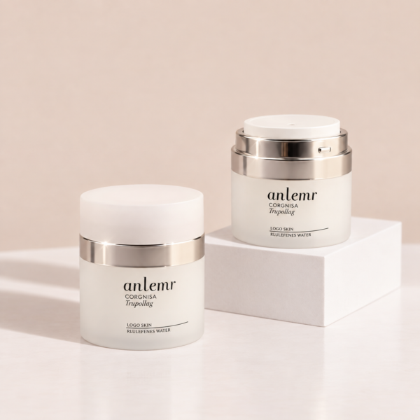 <b>Skincare Airless Cream Jar with Refillable Cup</b><br> SKU: 612AA-RG