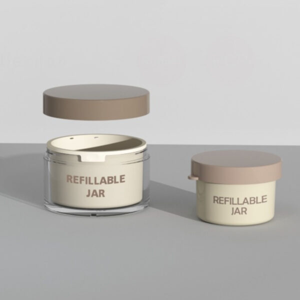 <b>PCR Refillable Skincare Cream Jar</b> <br>50ml, 100ml, 240 ml<br>SKU: 612PCR-PI - Image 5
