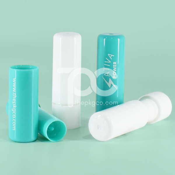 child resistant lip balm tube packaging lineup