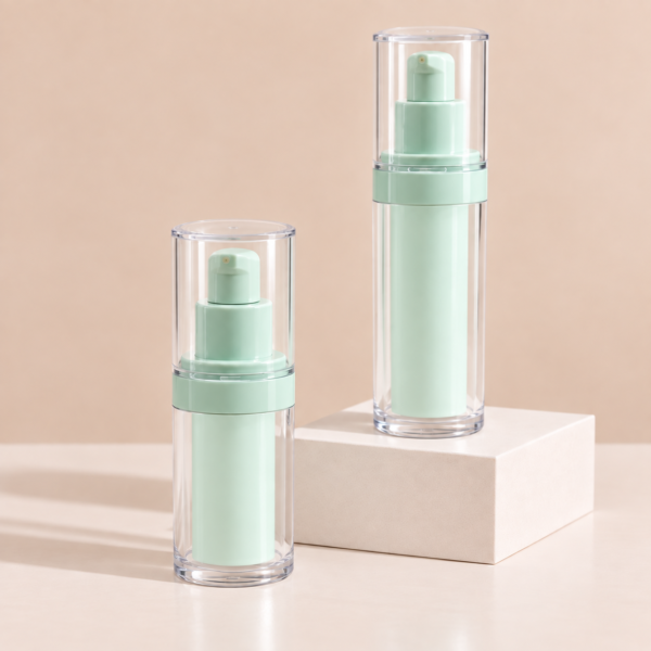 <b>Airless Pump Bottle with Refillable Insert</b><br>15ml, 30ml<br>SKU: 65AB-JY179