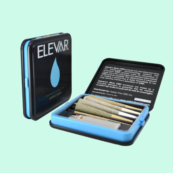 <b>Pre Roll & Capsule Tin Case</b> <br>Airtight | Eco-Friendly | Child-Resistant<br>L: 102mm x W: 98mm x H: 16mm<br>SKU: 711CR-V1E - Image 3