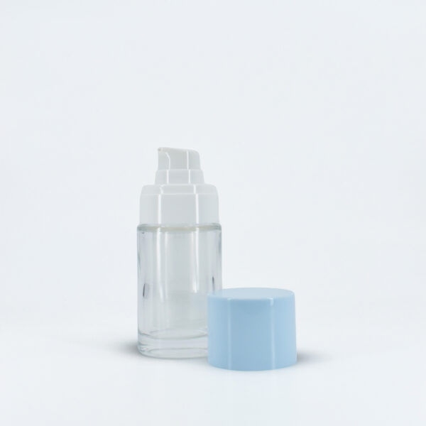 <b>Refillable Glass Airless Pump Bottle</b> <br> 15ml, 30ml, 50ml <br>SKU: 65AB-JY1084