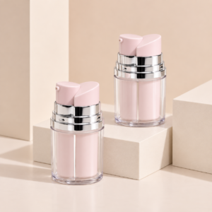 Dual Chamber Airless Bottle, Double Actuator 10ml (5ml x 2), 20ml (10ml x 2) SKU: 65AB-JY126