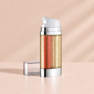 Dual Chamber Airless Bottle with Single Actuator 30ml (15ml*2) SKU: 144AB-GR205