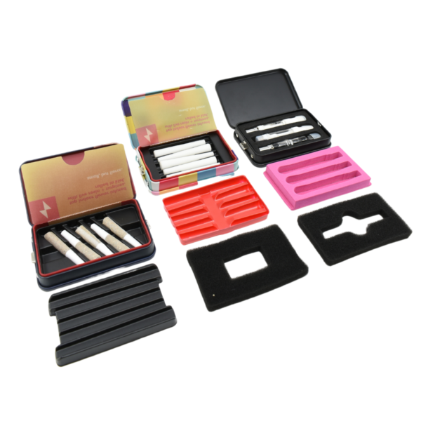 <b>Child-Resistant Tin Box</b><br>Airtight | Eco-Friendly | Premium<br>L: 101mm x W: 63mm x H: 15mm<br>SKU: 760CR-V4A - Image 5