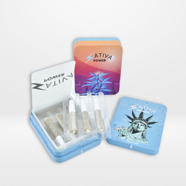 <b>Child-Resistant Snap Tin</b><br>Airtight | Eco-Friendly | Premium<br>L: 74mm x W: 58mm x H: 20mm<br>SKU: 760CR-V5 - Image 6