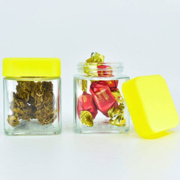 <b>CR Square Glass Jar</b><br>Airtight | Child-Resistant | Eco-Friendly<br>140ml<br>SKU: 592J-140 - Image 3