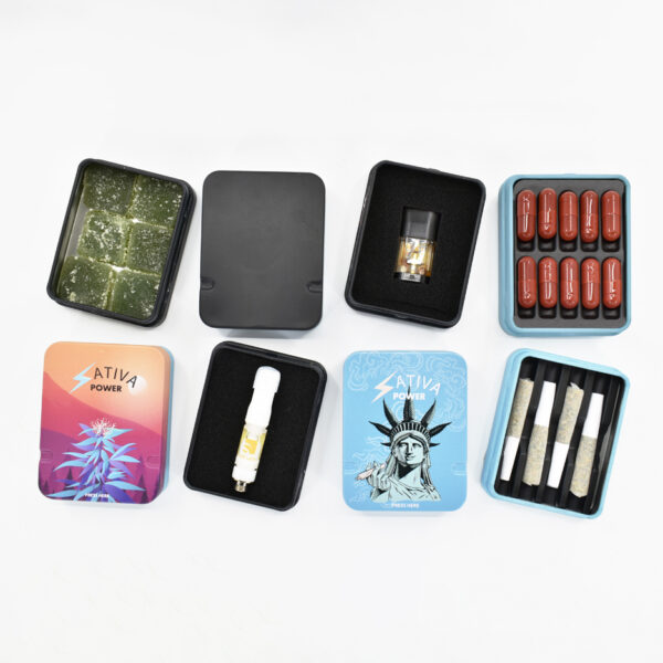 <b>Child-Resistant Snap Tin</b><br>Airtight | Eco-Friendly | Premium<br>L: 74mm x W: 58mm x H: 20mm<br>SKU: 760CR-V5 - Image 5