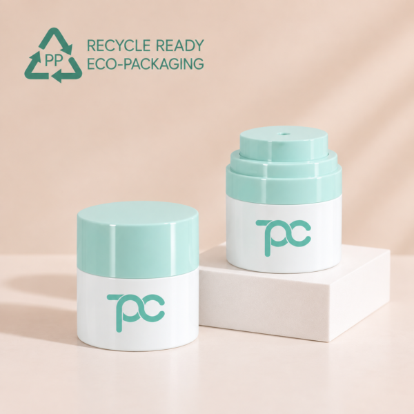<b> Refillable Mono-Material Airless Pump Jar </b><br><i> 30ml, 50ml </i><br> SKU: 135AB-30, 50