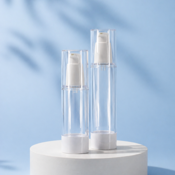 <b>Airless Pump Bottle for Skincare, Round </b><br> 15 ml- 120ml <br>SKU: 65AB-JY102A/JY104A