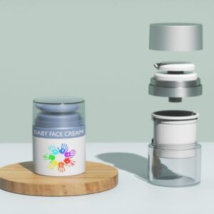 Refillable Mono-Material Airless Pump Jar 50ml SKU: 612AB-RN