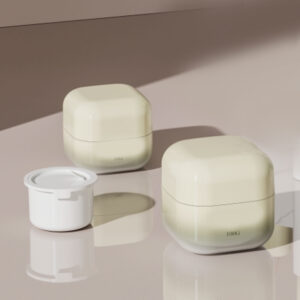 mono material refillable square jar