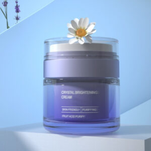 Glass refillable airless jar