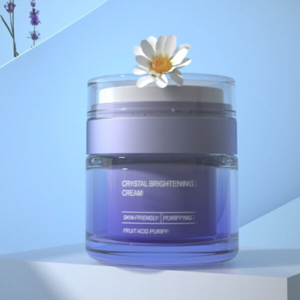 Glass refillable airless jar