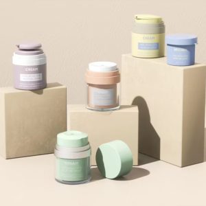 Refillable Mono-Material Airless Pump Jar  50ml  SKU: 612AB-RG-50C/D/E/F